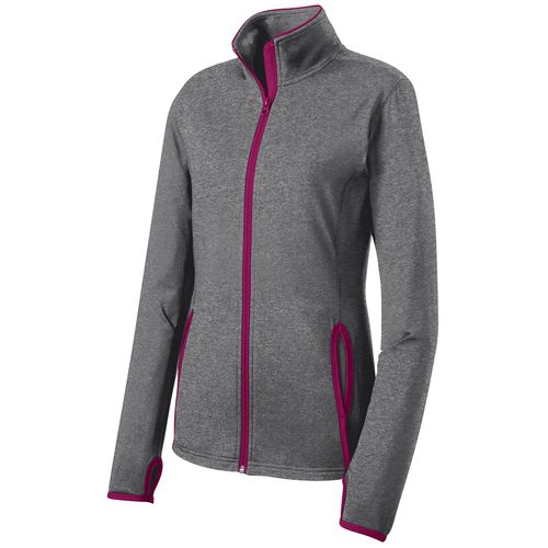 Sport-Tek Ladies Sport-Wick Stretch Contrast Full-Zip Jacket image thumbnail