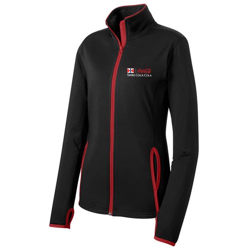 Sport-Tek Ladies Sport-Wick Stretch Contrast Full-Zip Jacket image thumbnail