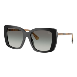 Image of Burberry Womens BE4456 Sunglasses Black/Grey Gradient, Size 54 frame