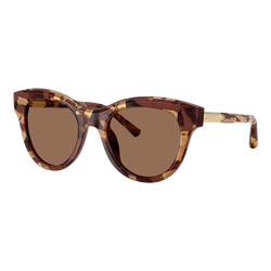 Image of Dolce & Gabbana Womens DG4518 Sunglasses Pearl Havana Brown/Dark Brown, Size 52 frame