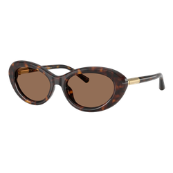 Image of Dolce & Gabbana Womens DG4519 Sunglasses Havana/Dark Brown, Size 54 frame