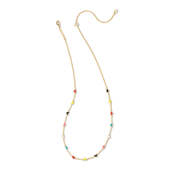 Image of Kendra Scott Haven Heart Gold Strand Necklace, Multi Mix