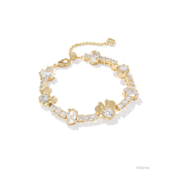 Image of Kendra Scott Disney Gold Mickey Minnie Mouse Tennis Bracelet, White CZ