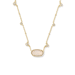 Image of Kendra Scott Disney Gold Mickey Mouse Elisa Short Pendant Necklace, Iridescent Drusy