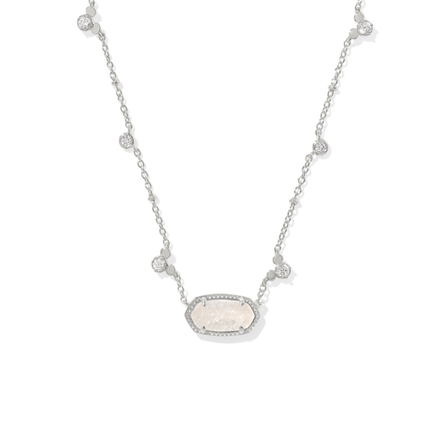 Kendra Scott Disney Silver Mickey Mouse Elisa Short Pendant Necklace, Iridescent Drusy image thumbnail