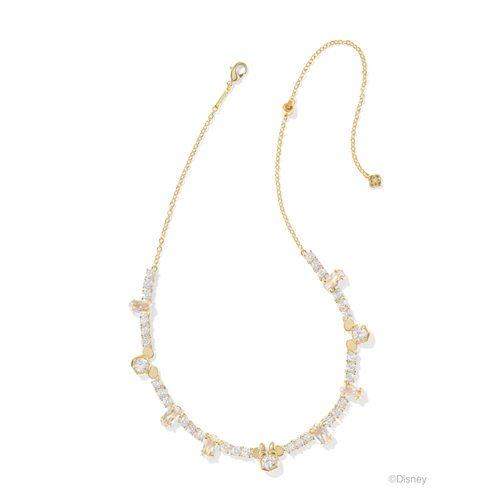 Kendra Scott Disney Gold Mickey Minnie Mouse Tennis Necklace, White CZ image thumbnail