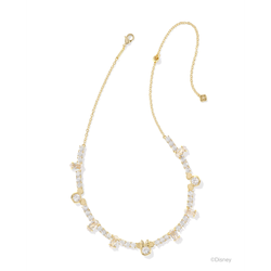 Image of Kendra Scott Disney Gold Mickey Minnie Mouse Tennis Necklace, White CZ