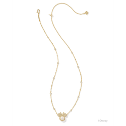 Image of Kendra Scott Disney Gold Minnie Mouse Short Pendant Necklace, Freshwater Cultured Pearl
