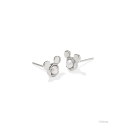 Image of Kendra Scott Disney Silver Mickey Mouse Stud Earrings, Freshwater Cultured Pearl