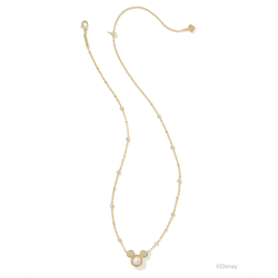 Image of Kendra Scott Disney Gold Mickey Mouse Short Pendant Necklace, Freshwater Cultured Pearl