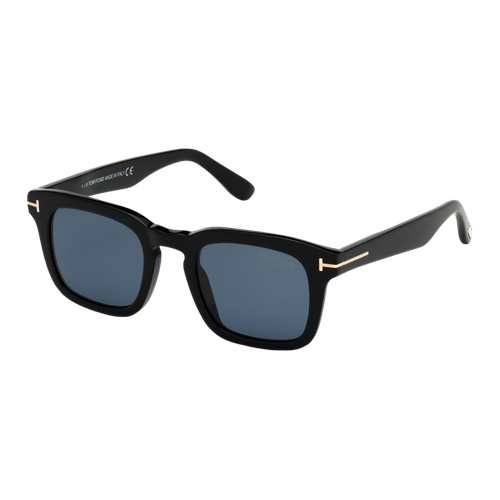 Tom Ford Polarized Dax Sunglasses Shiny Black/Blue Polarized, Size 50 frame image thumbnail