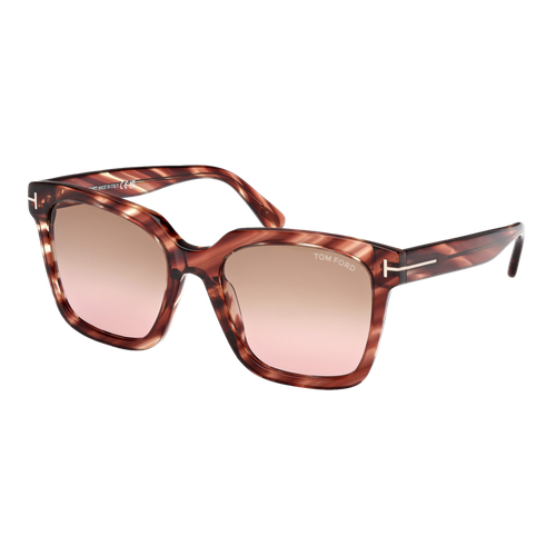 Tom Ford Womens Selby Sunglasses Red Havana/Gradient Brown, Size 55 frame image thumbnail