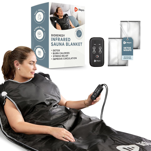 Lifepro BioRemedy Infrared Sauna Blanket Black, Size Regular image thumbnail