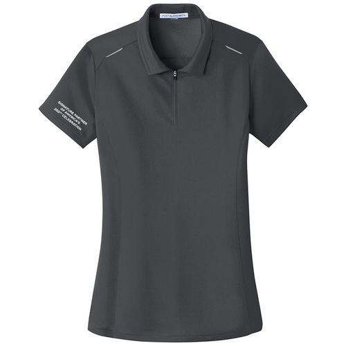 A250 - Port Authority Ladies Pinpoint Mesh Zip Polo image thumbnail