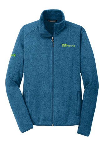 Men's Sweater Fleece Jacket Medium Blue Heather (Decorated on Demand) image thumbnail