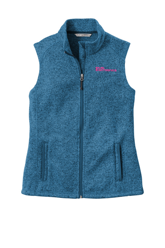 Women's Sweater Fleece Vest Medium Blue Heather (Decorated on Demand) image thumbnail