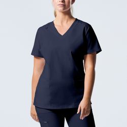 Image of ProFlex Women's 3-Pocket V-Neck Scrub Top - True Navy