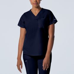 Image of ProFlex Women's 2-Pocket V-Neck Scrub Top - True Navy