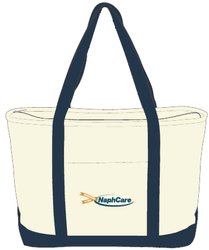 Image of Large Heavy Cotton Canvas Boat Tote Bag