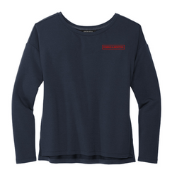 Image of Ladies' Navy Drop Shoulder Shirt
