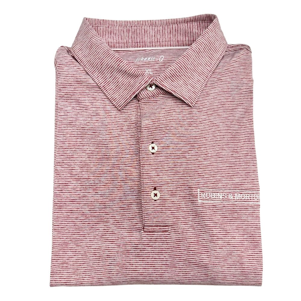 Johnnie-O Men's Crimson Striped Polo primary image