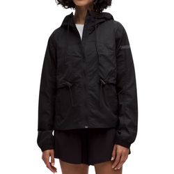 Image of Lululemon Ladies' Black Drawstring Water-Resistant Jacket