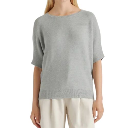 Quince Ladies' Grey Cotton Cashmere Sweater image thumbnail