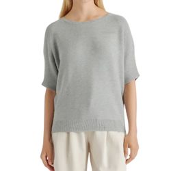 Image of Quince Ladies' Grey Cotton Cashmere Sweater