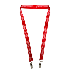 Image of Red Double Clip Lanyard
