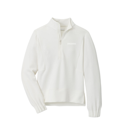 Image of Peter Millar Ladies' White Flora Knit Half Zip