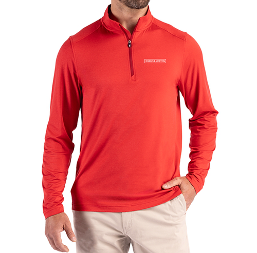 Cutter & Buck Men's Red Coastline Quarter Zip image thumbnail