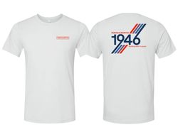 Image of Heather Silver 1946 Building with Purpose T-Shirt