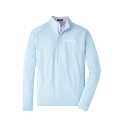 Image of Peter Millar Men's Light Blue Stealth Performance Quarter Zip
