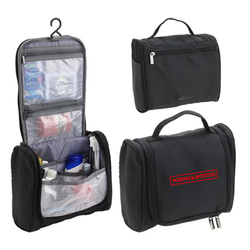 Image of Black 9" x 8" Toiletry Bag