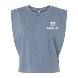 Image of WOMEN'S HEAVYWEIGHT MUSCLE TEE FADED NAVY