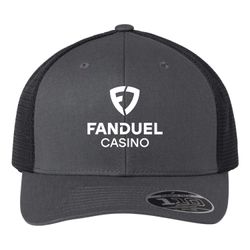 Image of CASINO FLEXFIT MESH BACK CAP CHARCOAL/BLACK