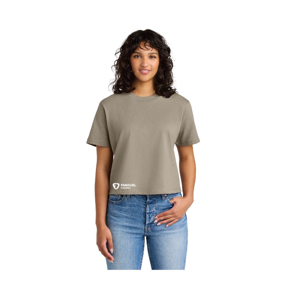 Women's Heavyweight Boxy Tee Tan primary image