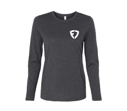 Image of Womern's Bella Canvas Long Sleeve Dark grey heather