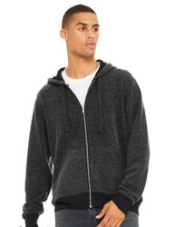 Image of Unisex Sueded Fleece Full Zip Hoodie