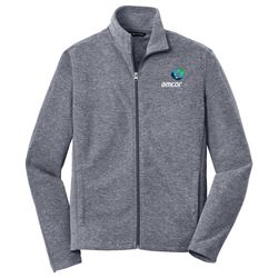 Image of Heather Microfleece Full-Zip Jacket