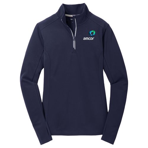 Ladies Sport-Wick Textured 1/4-Zip Pullover image thumbnail