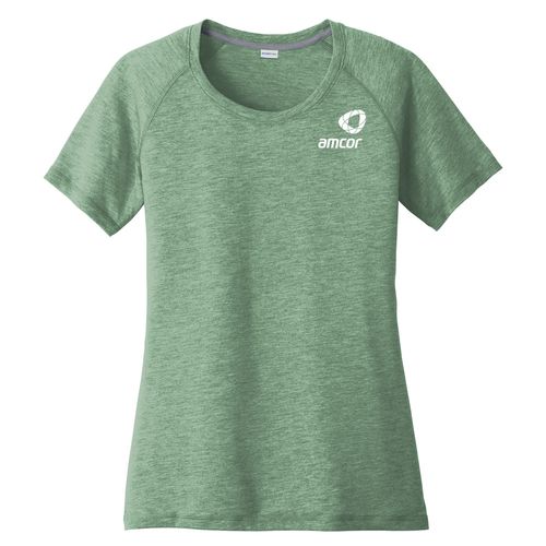 Sport-Tek Ladies Tri-Blend Wicking Scoop Neck Raglan Tee image thumbnail