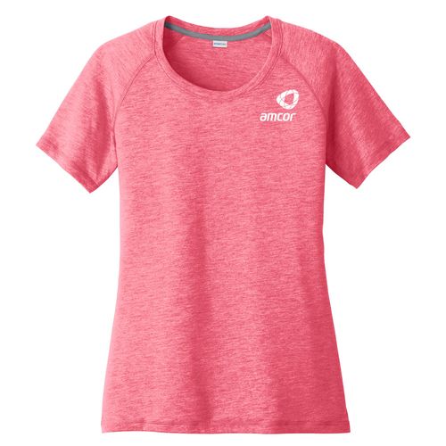 Sport-Tek Ladies Tri-Blend Wicking Scoop Neck Raglan Tee image thumbnail