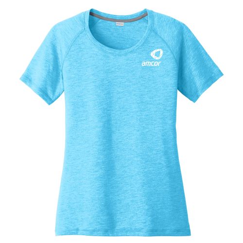 Sport-Tek Ladies Tri-Blend Wicking Scoop Neck Raglan Tee image thumbnail