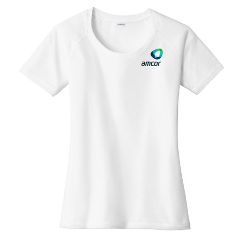 Sport-Tek Ladies Tri-Blend Wicking Scoop Neck Raglan Tee image thumbnail