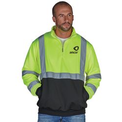 Image of Quarter Zip Hi-Viz Sweatshirt
