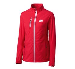 Image of Ladies' Red Softshell Jacket