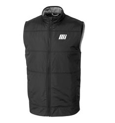 Image of Cutter & Buck Black Quilted Windbreaker Vest