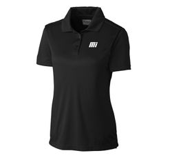 Image of Ladies Black Parma Polo