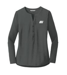 Image of Ladies Grey Henley Tunic